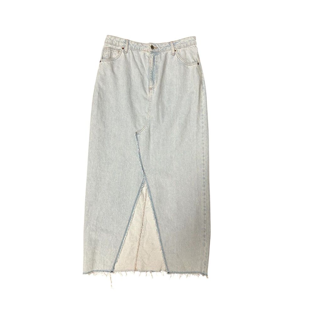 Topshop, Women's Midi / Maxi Jean Skirt, Size U.S. 8, Used